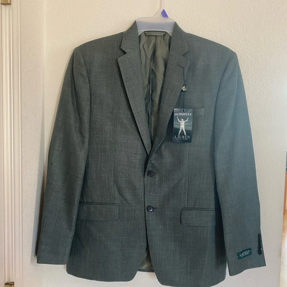 Lauren Ralph Lauren Lexington Sportcoat, Sage Basketweave, Classic Fit, Size 40R